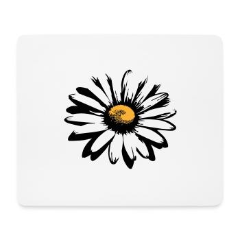 Gänseblümchen stilisiertes süß - Mousepad (Querformat) - Weiß - Vorne