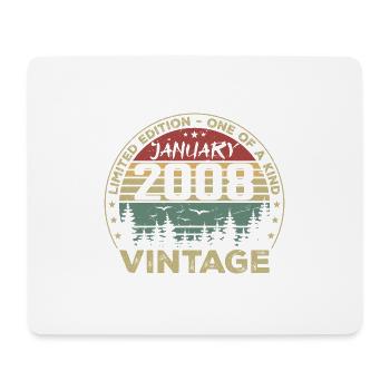 Vintage January 2008 Birthday January 2008 - Mouse Pad (horizontal) - white - Front