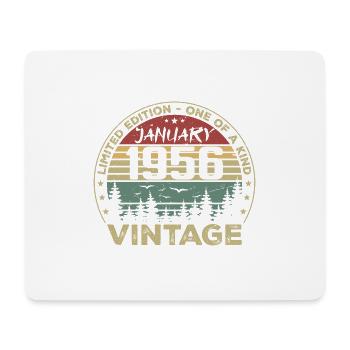Jahrgang Januar 1956 Geburtstag Januar 1956 - Mousepad (Querformat) - Weiß - Vorne