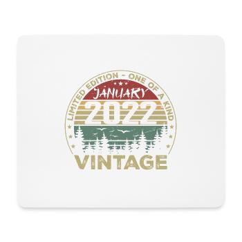 Jahrgang Januar 2022 Geburtstag Januar 2022 - Mousepad (Querformat) - Weiß - Vorne