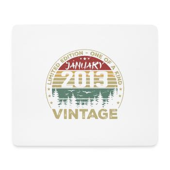 Jahrgang Januar 2013 Geburtstag Januar 2013 - Mousepad (Querformat) - Weiß - Vorne