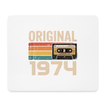 Original 1974 Vintage 1974 Rétro Anniversaire - Tapis de souris (format paysage) - blanc - Devant