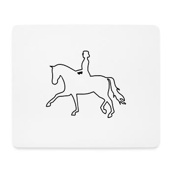Dressur - Mousepad (Querformat) - Weiß - Vorne