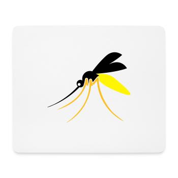 Mücke - Mousepad (Querformat) - Weiß - Vorne