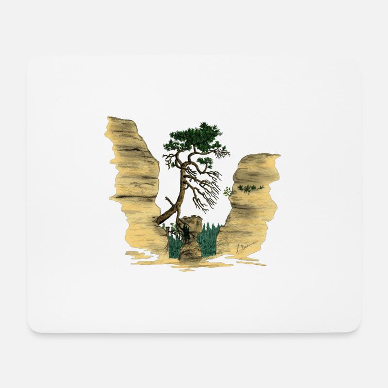 Elbsandsteingebirge - Mousepad (Querformat) - Weiß
