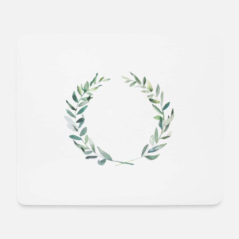 Oliven Krone - Mousepad (Querformat) - Weiß