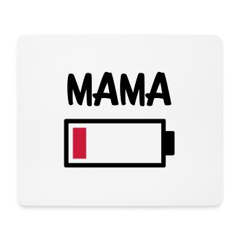 Mama - Akku leer - Mousepad (Querformat) - Weiß - Vorne