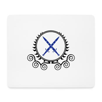 swords coat of arms - Mouse Pad (horizontal) - white - Front