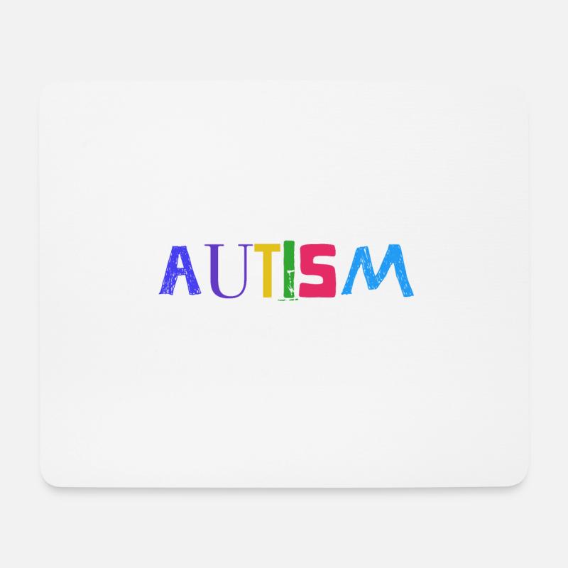 AUTISM - Autism gift awareness colorful - Mouse Pad (horizontal) - white