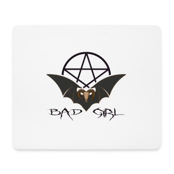 Gothic Ästhetik black BAD GIRL dark wave - Mousepad (Querformat) - Weiß - Vorne
