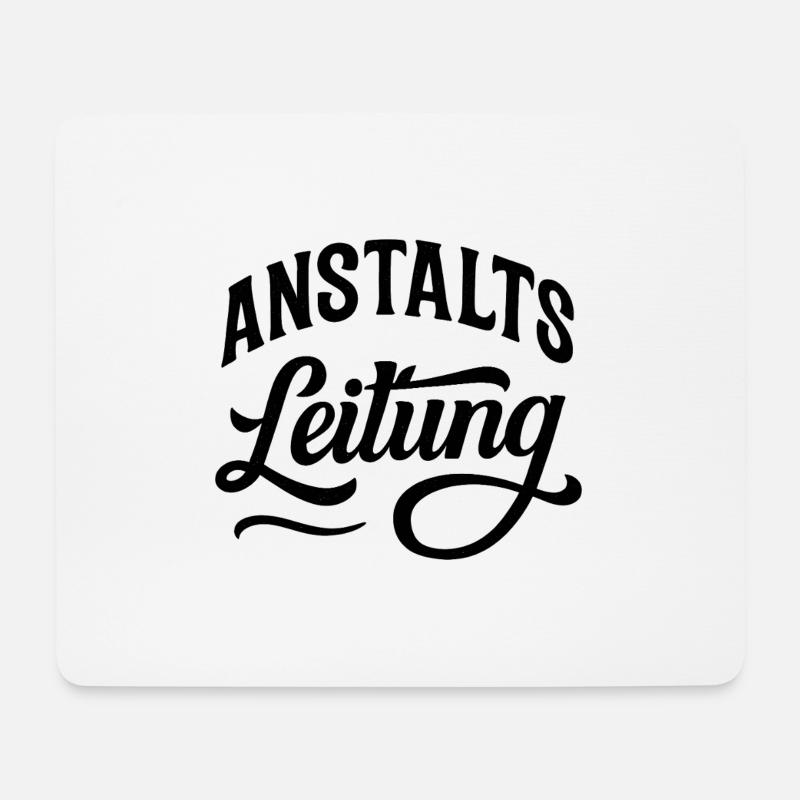 Anstaltsleitung Zirkus Büro Anstalt - Mousepad (Querformat) - Weiß