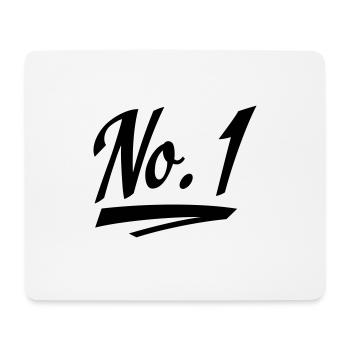 No 1 - Mousepad (Querformat) - Weiß - Vorne