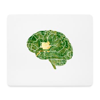 Brain Chip - Mousepad (Querformat) - Weiß - Vorne