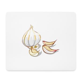 Knoblauch - Mousepad (Querformat) - Weiß - Vorne