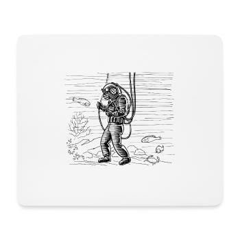 Tiefsee Tauch - Mousepad (Querformat) - Weiß - Vorne