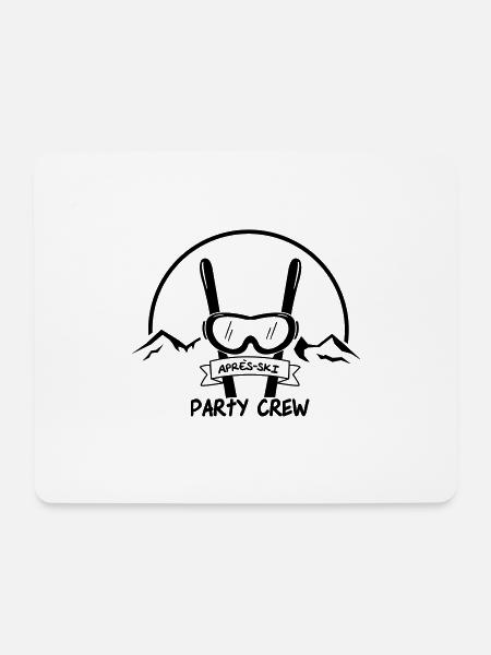 apres ski party crew - Mousepad (Querformat) - Weiß
