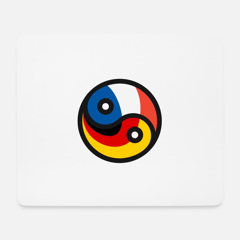 Deutsch-französische Freundschaft - Mousepad (Querformat) - Weiß