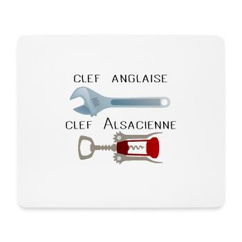 Alsatian English key humor drole alcohol pulls - Mouse Pad (horizontal) - white - Front