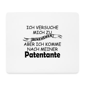 Ich versuche Mich zu benehmen Patentante - Mousepad (Querformat) - Weiß - Vorne
