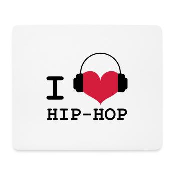 Ich liebe Hip-Hop - Mousepad (Querformat) - Weiß - Vorne
