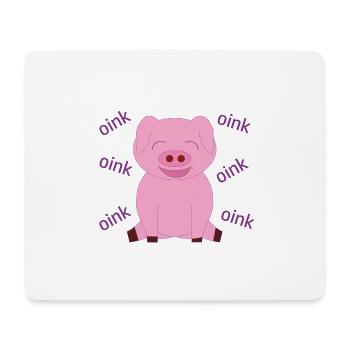 Piggy pig sow child - Mouse Pad (horizontal) - white - Front
