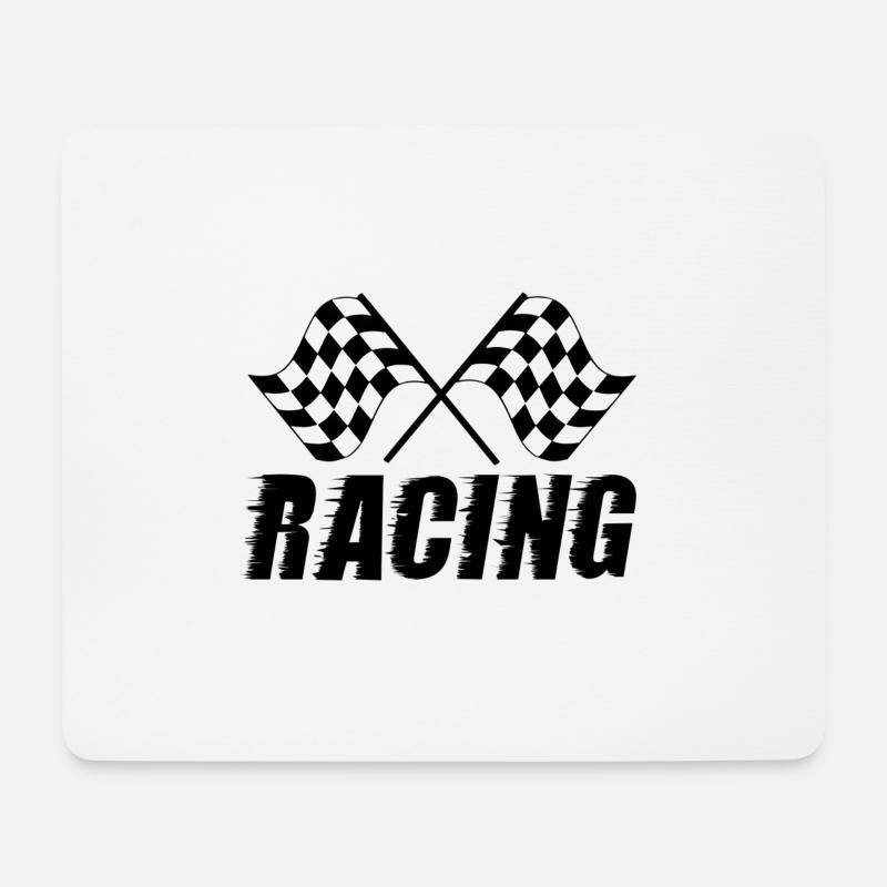 racing - Mousepad (Querformat) - Weiß