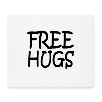 Free hugs - Tapis de souris (format paysage) - blanc - Devant