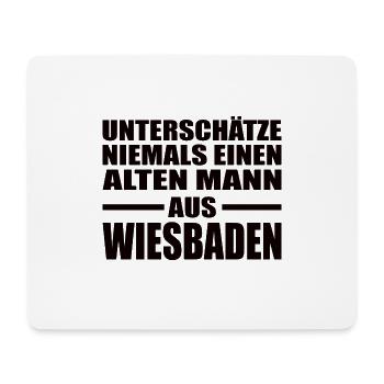 Alter Mann Wiesbaden Hessen Rentner Geburtstag - Mousepad (Querformat) - Weiß - Vorne