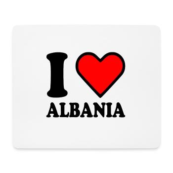 I love albania - Mousepad (Querformat) - Weiß - Vorne