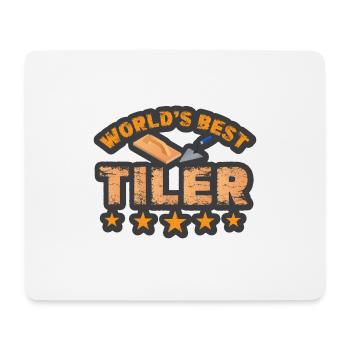 Lustiger Fliesenleger Spruch Handwerker - Mousepad (Querformat) - Weiß - Vorne
