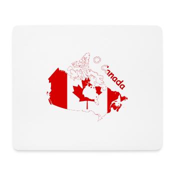 O Canada Flagge Kanada Silhouette - Mousepad (Querformat) - Weiß - Vorne
