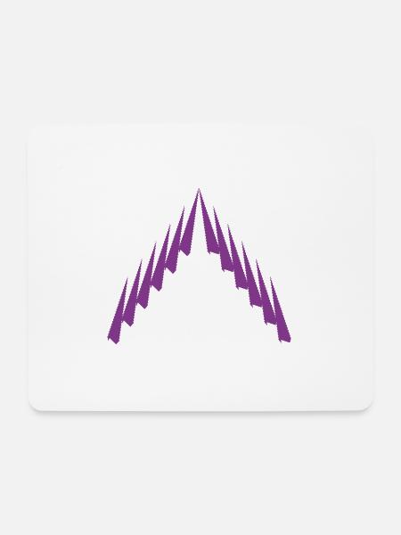 Purple Peak Geomuster - Mousepad (Querformat) - Weiß