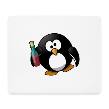 Pinguin Alkohol - Mousepad (Querformat) - Weiß - Vorne