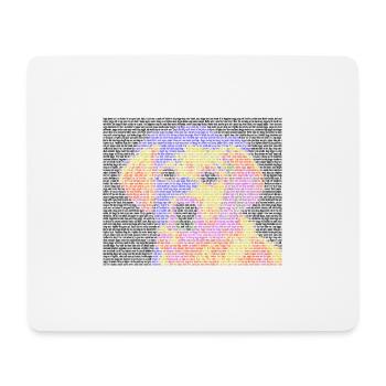 Text portrait dog face gift colored cool - Mouse Pad (horizontal) - white - Front