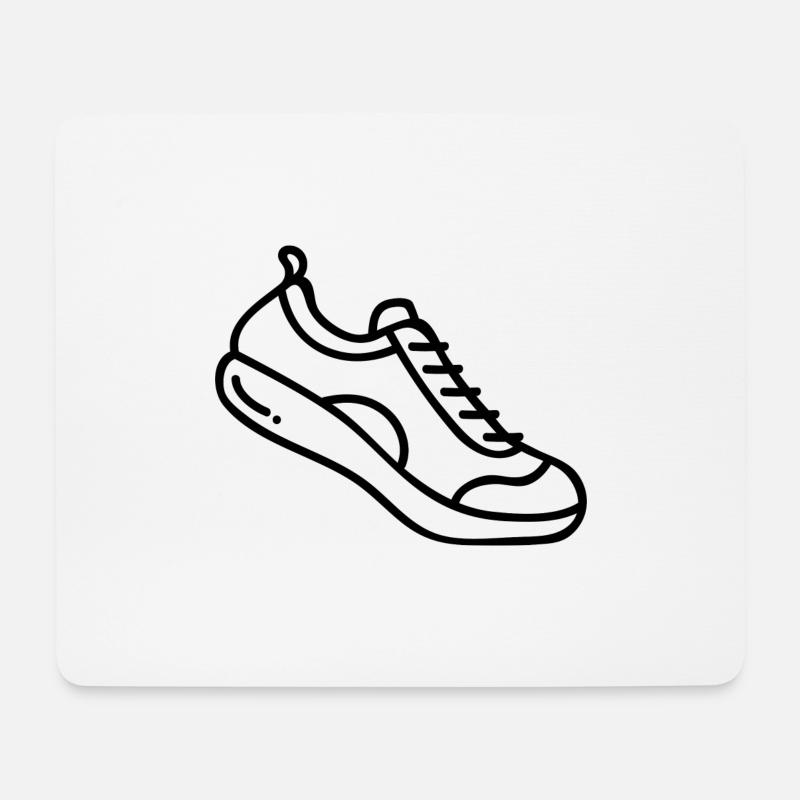Laufschuh - Mousepad (Querformat) - Weiß