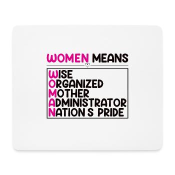 Starke Frau Frauen Power Frauentag Stolze Frau - Mousepad (Querformat) - Weiß - Vorne