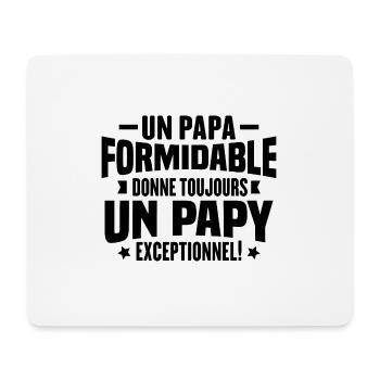 Un Papa Formidable Donne Un Papy Exceptionnel - Tapis de souris (format paysage) - blanc - Devant
