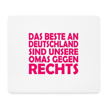 beste an deutschland sind unsere omas gegen rechts - Mousepad (Querformat) - Weiß - Vorne