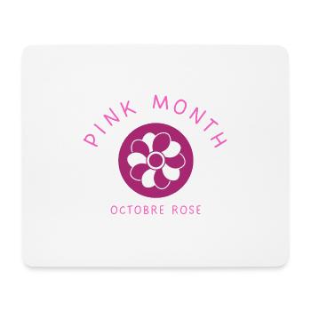 Oktoberrose: Monat in Rosa - Mousepad (Querformat) - Weiß - Vorne