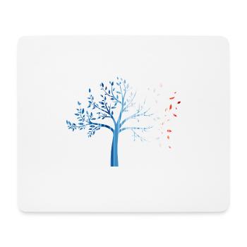 Warming stripes - lose nature / tree - Mousepad (Querformat) - Weiß - Vorne