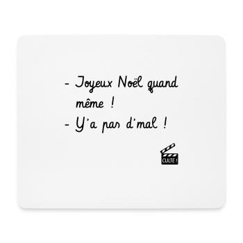Joyeux Noël quand même ! Père Noël est une ordure - Tapis de souris (format paysage) - blanc - Devant