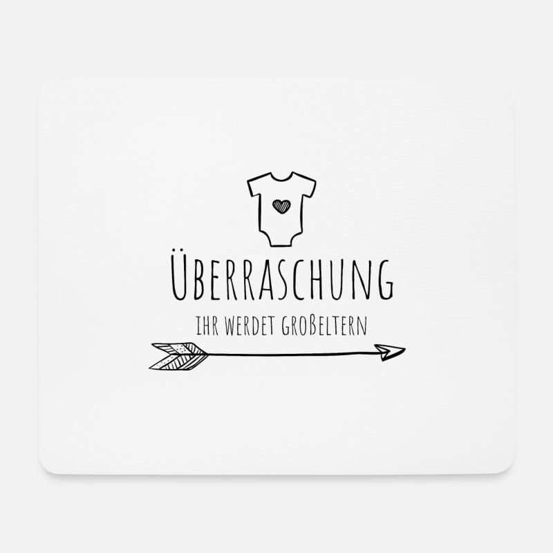 Überraschung Großeltern - Mousepad (Querformat) - Weiß