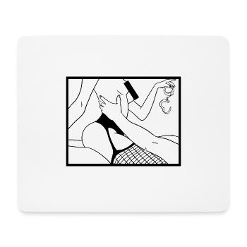 BDSM Fetisch Kunst handschellen Lust und Liebe - Mousepad (Querformat) - Weiß - Vorne