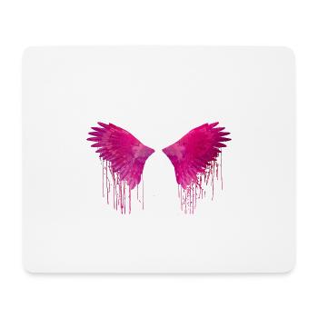 ailes, ange, graffiiti, peinture, rose, ailes d’ange, - Tapis de souris (format paysage) - blanc - Devant