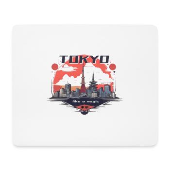 Tokyo City is Like a Magic - Mousepad (Querformat) - Weiß - Vorne