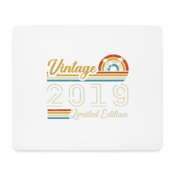 6 Year Anniversary | Vintage 2019 Gift 2019 - Mouse Pad (horizontal) - white - Front