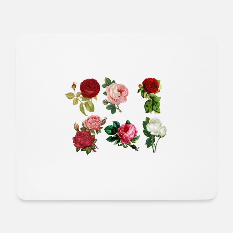 Painted roses - Mouse Pad (horizontal) - white