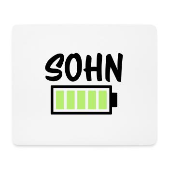Sohn - Akku - Mousepad (Querformat) - Weiß - Vorne
