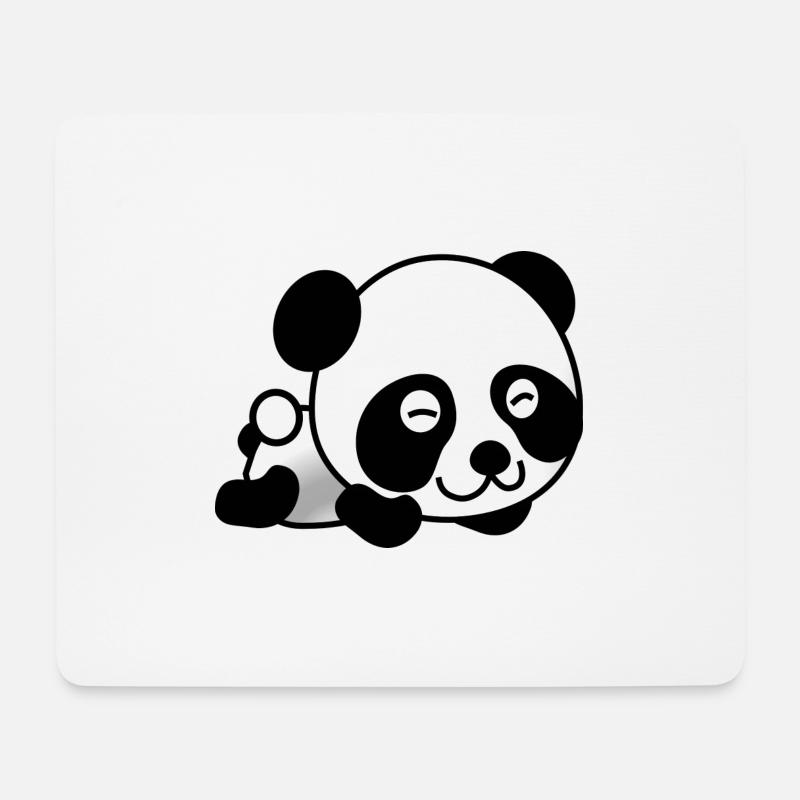 Panda - Mousepad (Querformat) - Weiß