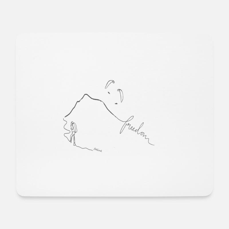 Gleitschirm Paragliding Pilot Berge Sommer Himmel - Mousepad (Querformat) - Weiß